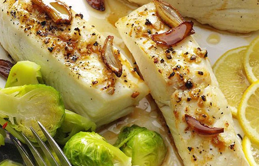 Ginger Halibut with Brussels Sprouts