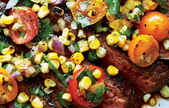 Grilled Flank Steak with Summer Relish