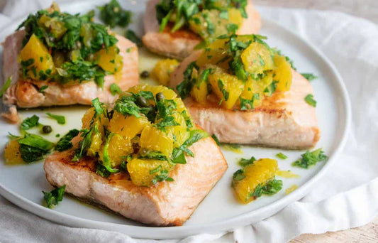 Grilled Salmon with Citrus Salsa Verde