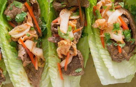 Orange Beef Lettuce Wraps