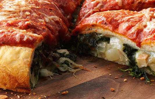 Spinach Stuffed Pizza