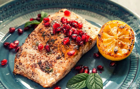 Pomegranate-Glazed Salmon