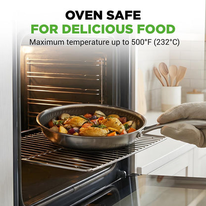 Stainless Steel Stir Fry Pan with Lid NC3PL8
