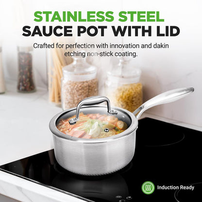 Stainless Steel Sauce Pot with Lid NC3PSP