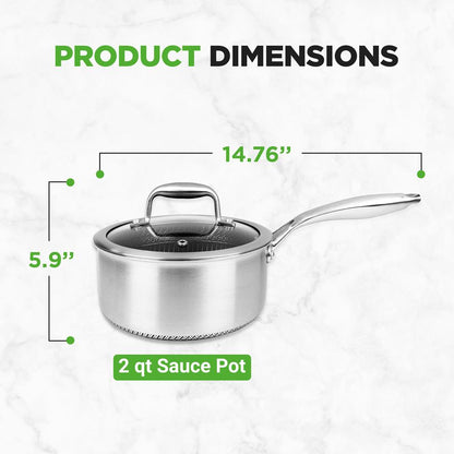 Stainless Steel Sauce Pot with Lid NC3PSP
