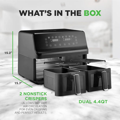 4.4QT Dual Basket Air Fryer NCAF5508AT