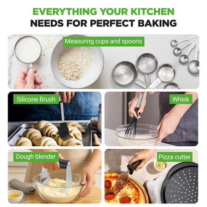 NutriChef 42‑Piece Nonstick Bakeware Set – Pans, Sheets, Utensils & Mitts NCBBS40