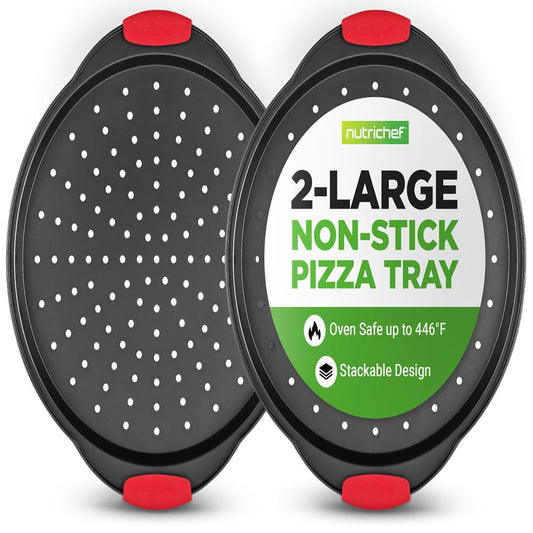 Nonstick Pizza Tray with Handle NCBPIZX2