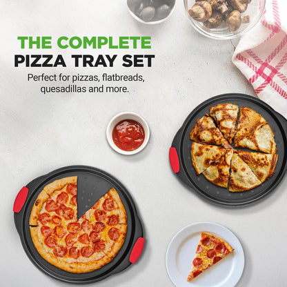 Nonstick Pizza Tray with Handle NCBPIZX2