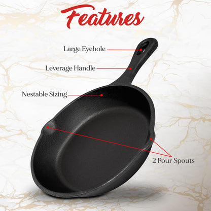 Cast Iron Skillet Pan Set NCCI76