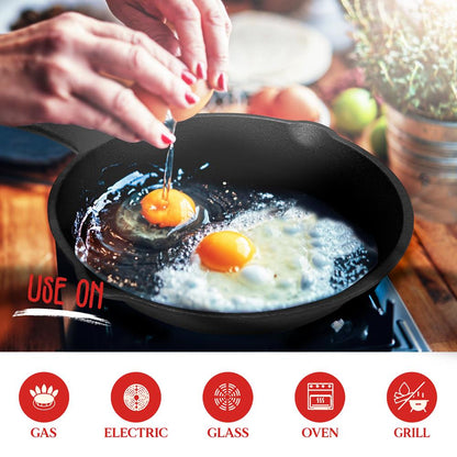 Cast Iron Skillet Pan Set NCCI76