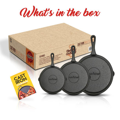 Cast Iron Skillet Pan Set NCCI76