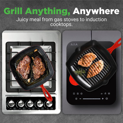 Cast Iron Square Skillet Grill Pan NCCIES47