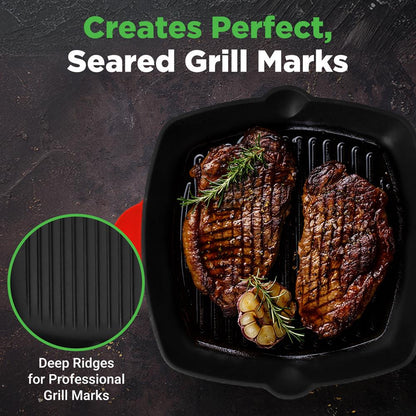 Cast Iron Square Skillet Grill Pan NCCIES47