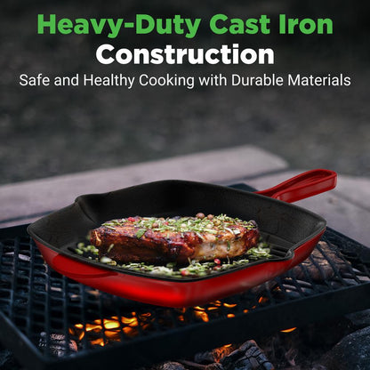 Cast Iron Square Skillet Grill Pan NCCIES47