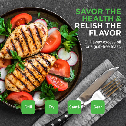 NutriChef 18" Reversible Cast Iron Grill & Griddle Plate – Even Heating, Includes Mitts
 NCCIRG59