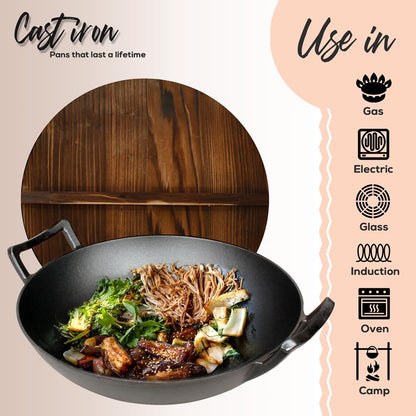 Cast Iron Wok NCCIWOK60