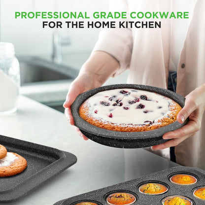 NutriChef 22-Piece Nonstick Cookware, Bakeware & Utensil Set – Black
 NCCW22BLK