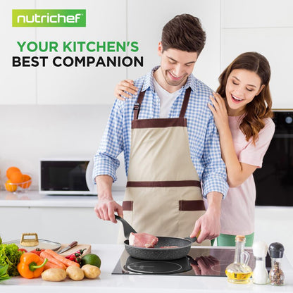 NutriChef 22-Piece Nonstick Cookware, Bakeware & Utensil Set – Black
 NCCW22BLK