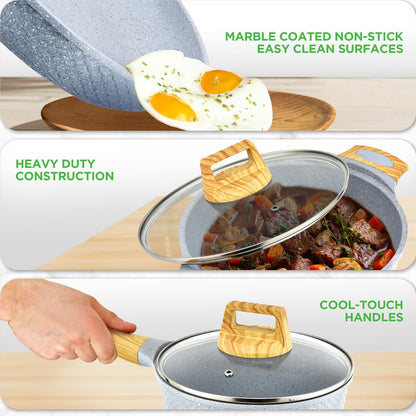 NutriChef 22-Piece Nonstick Cookware, Bakeware & Utensil Set – Moon Grey

 NCCW22GRA