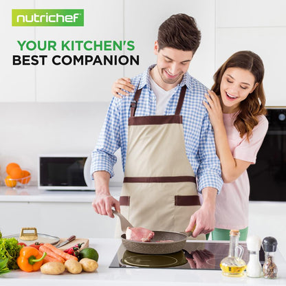 NutriChef 22-Piece Nonstick Cookware, Bakeware & Utensil Set – Brown 
 NCCW22MAR