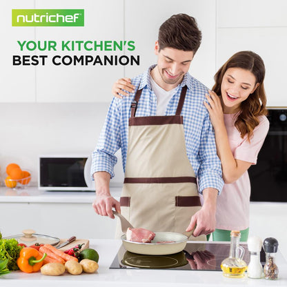 NutriChef 54 Piece Complete Kitchen Set - Nonstick Cookware, Bakeware, Utensils, Knives and Gadgets in Taupe

 NCCW54TBR