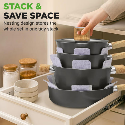 Home Kitchen Cookware Set NCCWST14WDBK