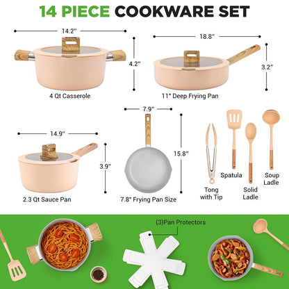 Home Kitchen Cookware Set NCCWST14WDPK