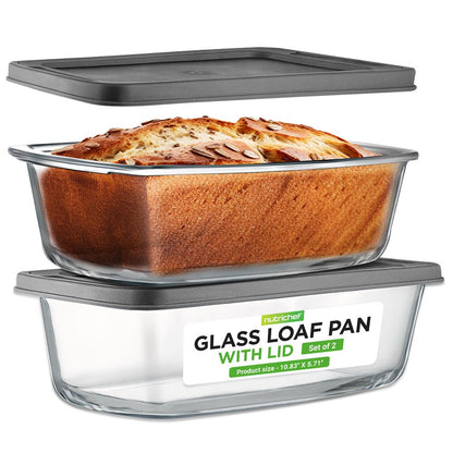 Superior Glass Loaf Pan With Cover NCGL2LO