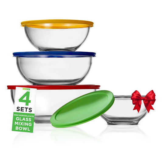 Superior Glass Mixing Bowls with PE Lids NCGL4MXG