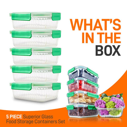 High Borosilicate Glass Food Container NCGL5WV