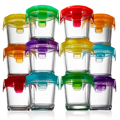 Glass Round Meal-Prep Containers NCGLBAB