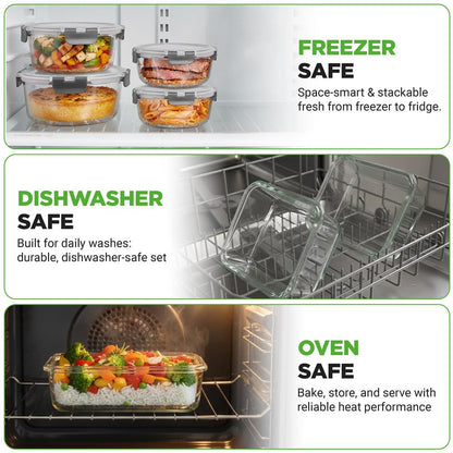 High Borosilicate Glass Food Container NCGLGY