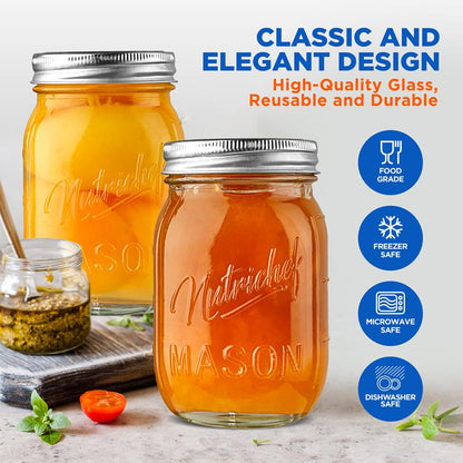 Glass Mason Jars NCMSJ16