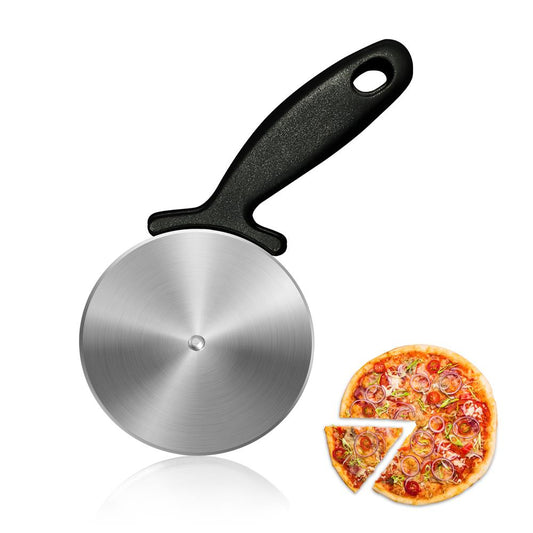 NutriChef Stainless Steel Pizza Wheel – Slicer with Built-In Finger Guard
 NCPIZCUT9