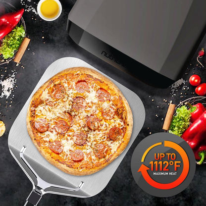 NutriChef Foldable Pizza Peel for Oven & Grill – Aluminum Base, Stainless Steel & Rubber Handle
 NCPIZPELL3