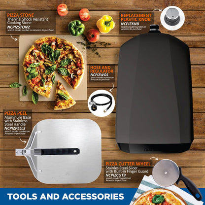 NutriChef Foldable Pizza Peel for Oven & Grill – Aluminum Base, Stainless Steel & Rubber Handle
 NCPIZPELL3