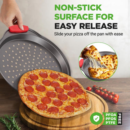 Pizza Tray with Silicone Handle NCPZPN3GR