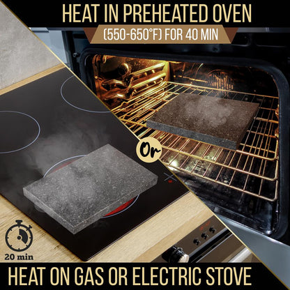 Natural Granite Stone Sizzling Steak Set PKLVST41