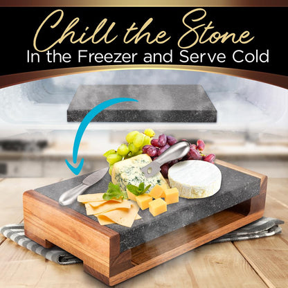 Natural Granite Stone Sizzling Steak Set PKLVST41