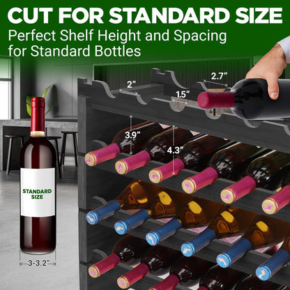Modular Wine Storage Rack SLWMDSF226BK