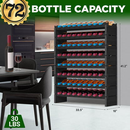 Modular Wine Storage Rack SLWMDSF226BK