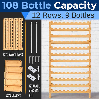 12 Tier Wine Shelf SLWMDSF960